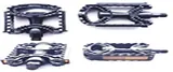 Педали JD-41 9/16 пластм. черные(50)