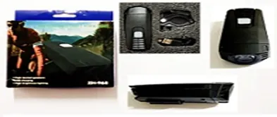 10346 (968) Фонарик+сигнал + сигнализац. USB